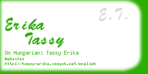 erika tassy business card